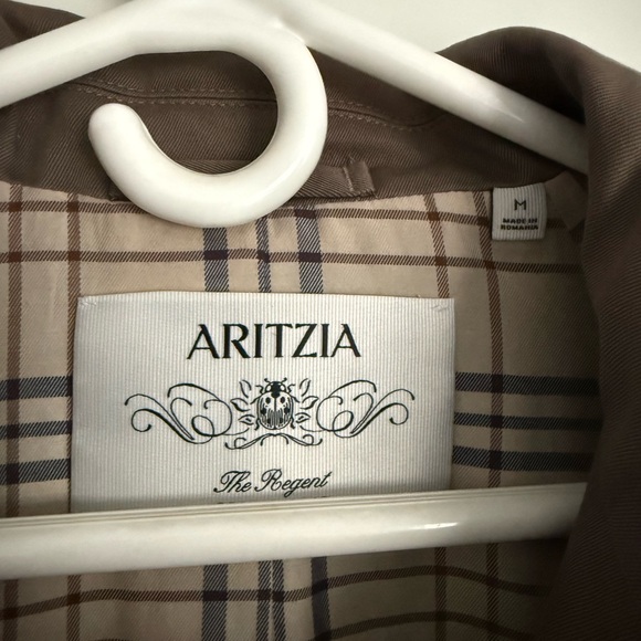 Aritzia Regent Trench Coat with Plaid Lining - Picture 3 of 3